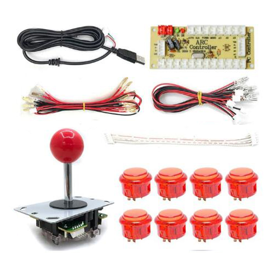 Arcade Button Kit - ชุดคิท DIY คอนโซลเกมอาร์เคด SANWA จอยสติ๊ก 8