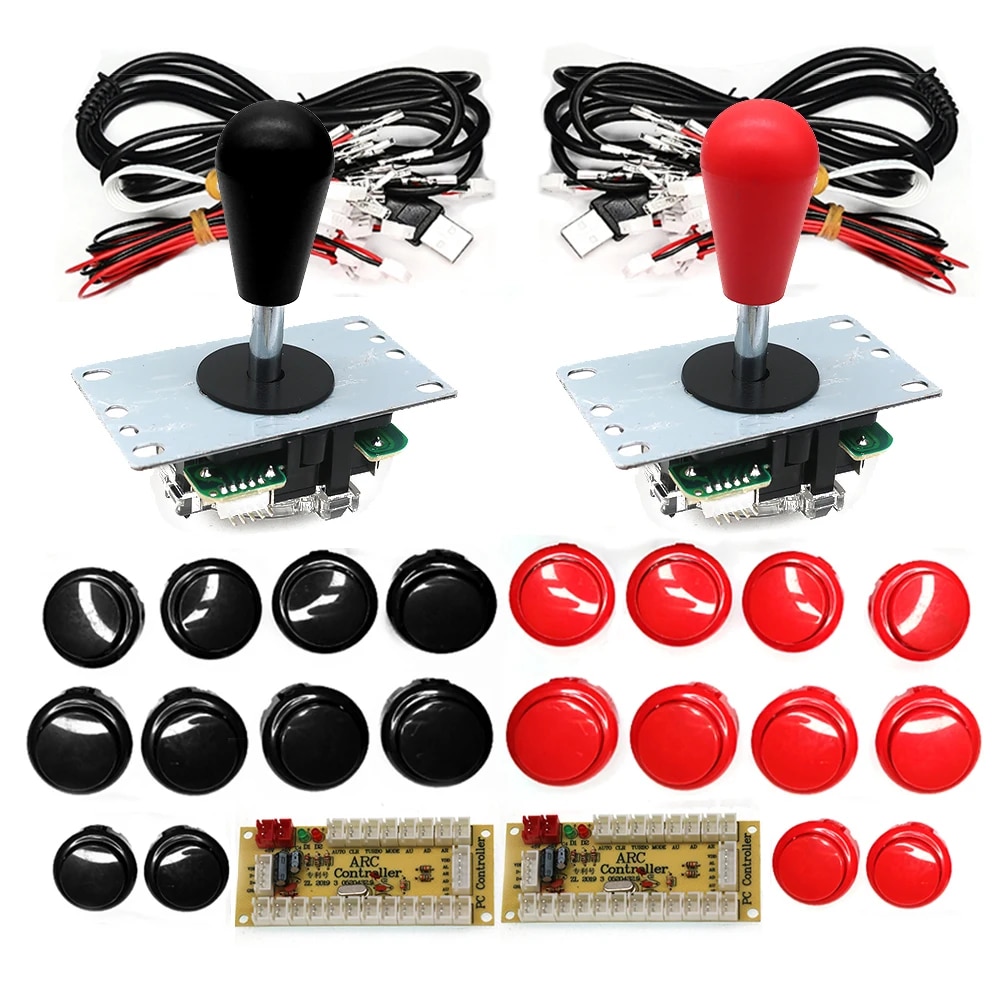 Arcade Button Kit - คัดลอก SANWA เกมคอนโซลอาเขต DIY ชุด 8