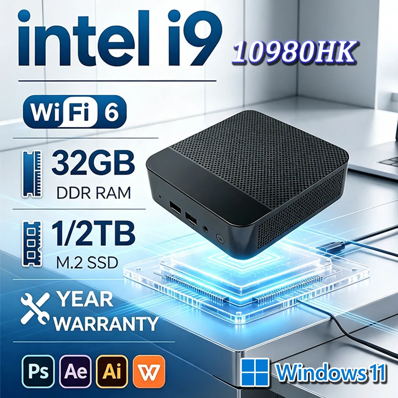 Retro Gaming Mini Pc - มินิพีซี Core i9 10980HK คอมพิวเตอร์ Windows