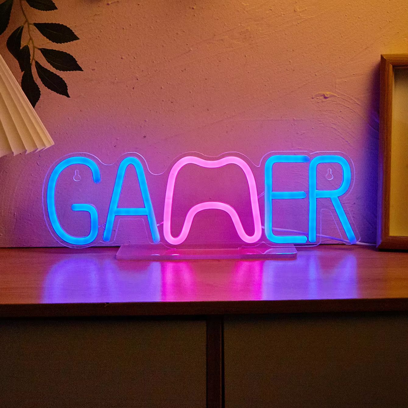Retro Gaming Projector - Chi-buy ไฟนีออน LED สำหรับเกมเมอร์ ตั้งโต๊ะ ใช้พลังงาน