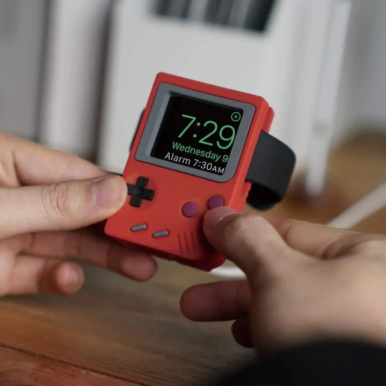 Retro Gaming Room - แท่นวางซิลิโคนสำหรับที่ชาร์จ IWatch สำหรับ Apple Watch 10