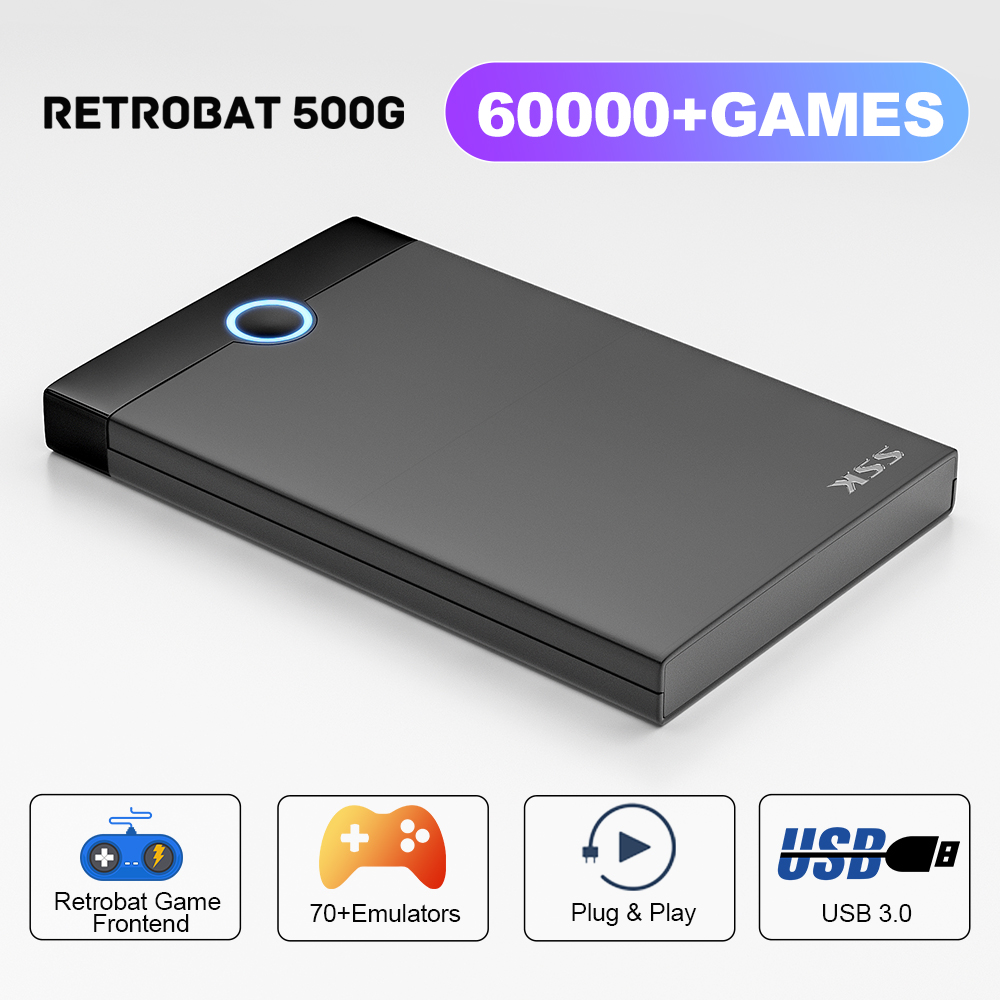 Retro Gaming Projector - KINHANK Super Console X Retrobat เกมฮาร์ดดิสก์