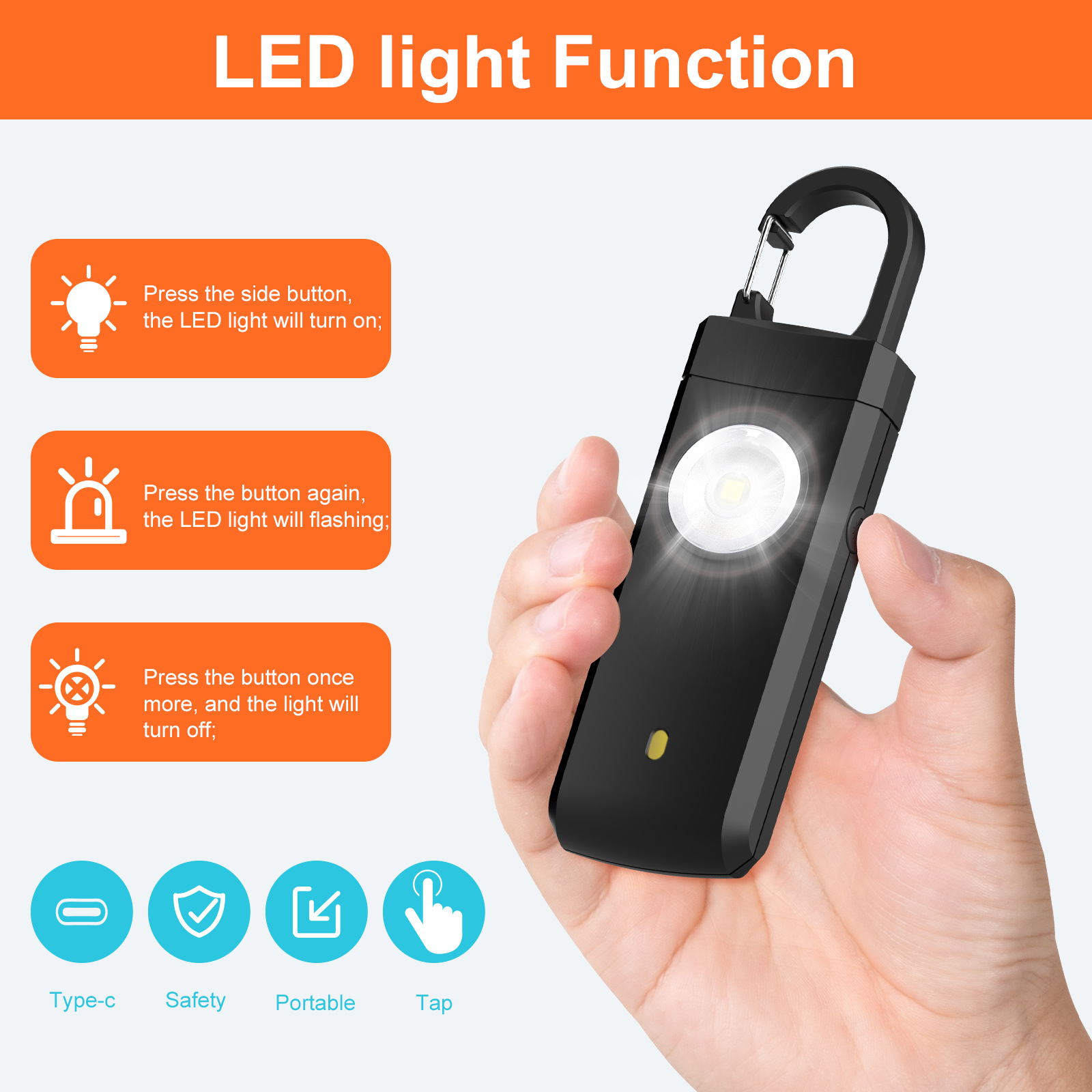 Self Defense ALARM 130dB Anti- - Rechargeable Battery Aa บทวิจารณ์และราคา