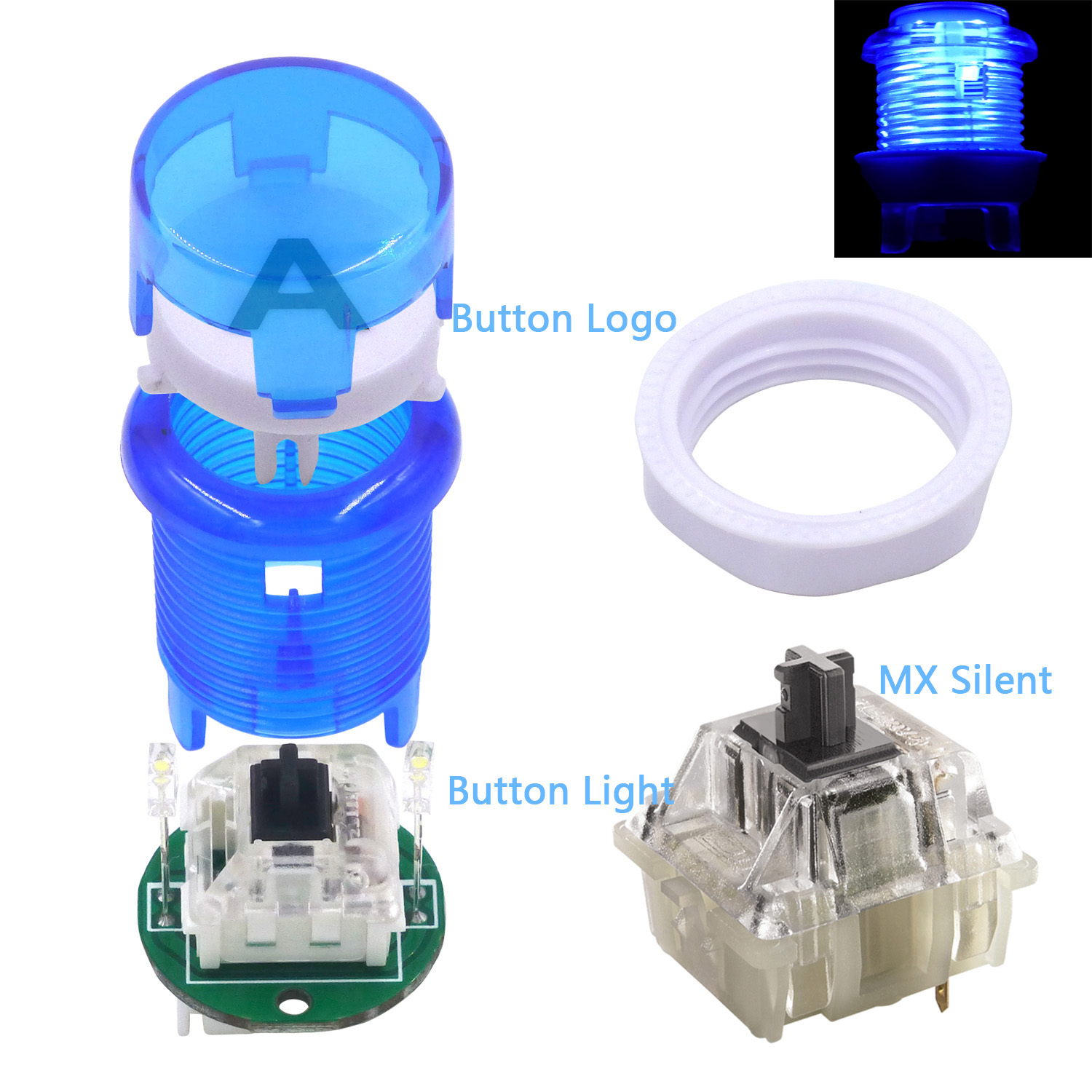 SJ @ JX เกมอาเขต LED USB Encod - Arcade Button Kit บทวิจารณ์และราคา