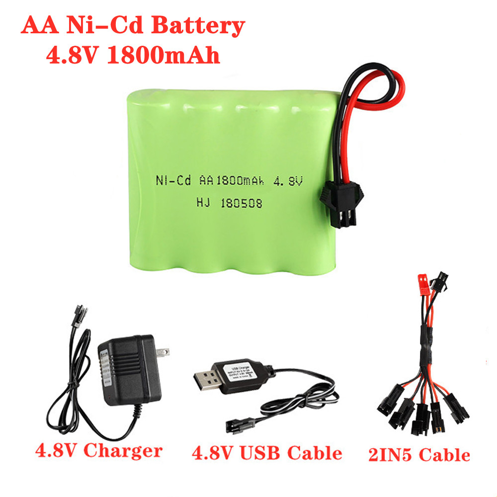 4.8V 1800mAh Ni-Cd AA แบตเตอรี - Rechargeable Battery Aa บทวิจารณ์และราคา