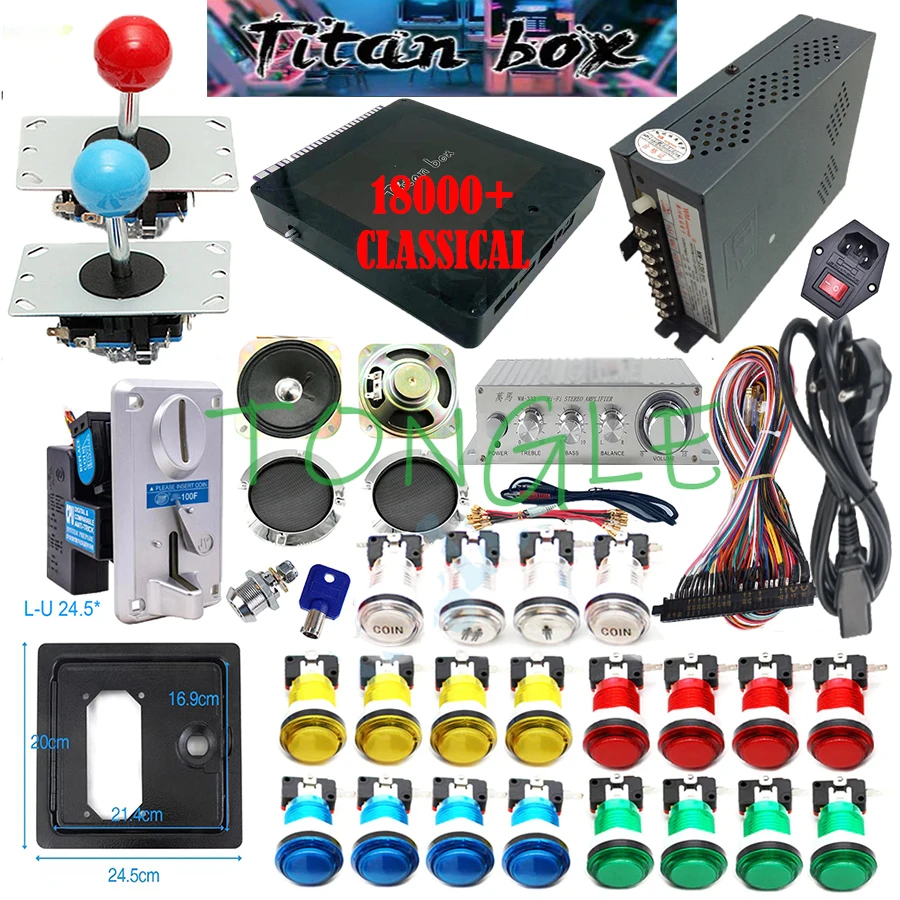 ผู้เล่น 2 คน Titan Box 18000 + - Arcade Button Kit บทวิจารณ์และราคา