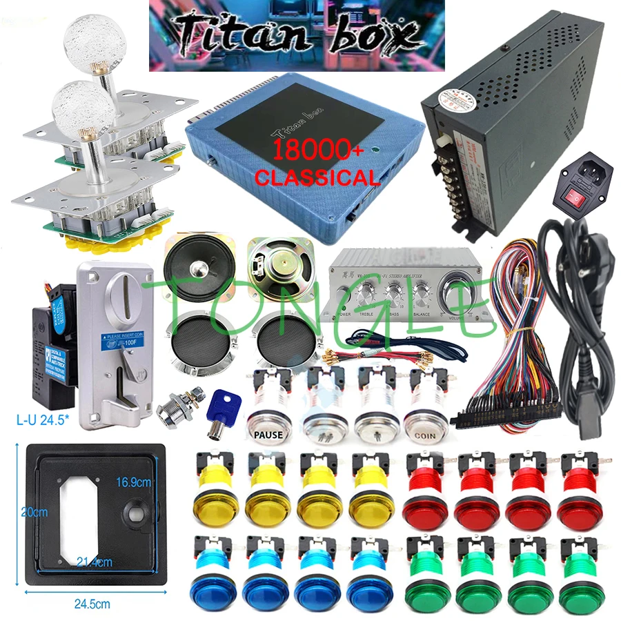 ผู้เล่น 2 คน Titan Box 18000 + - Arcade Button Kit บทวิจารณ์และราคา
