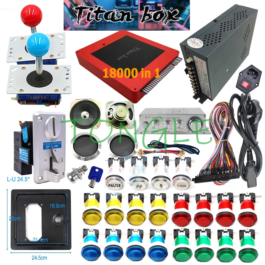 ผู้เล่น 2 คน Titan Box 18000 + - Arcade Button Kit บทวิจารณ์และราคา