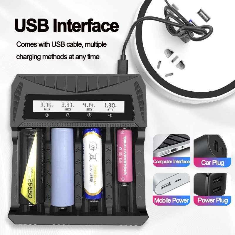จอแสดงผล LCD แบตเตอรี่ USB Cha - Rechargeable Battery Aa บทวิจารณ์และราคา