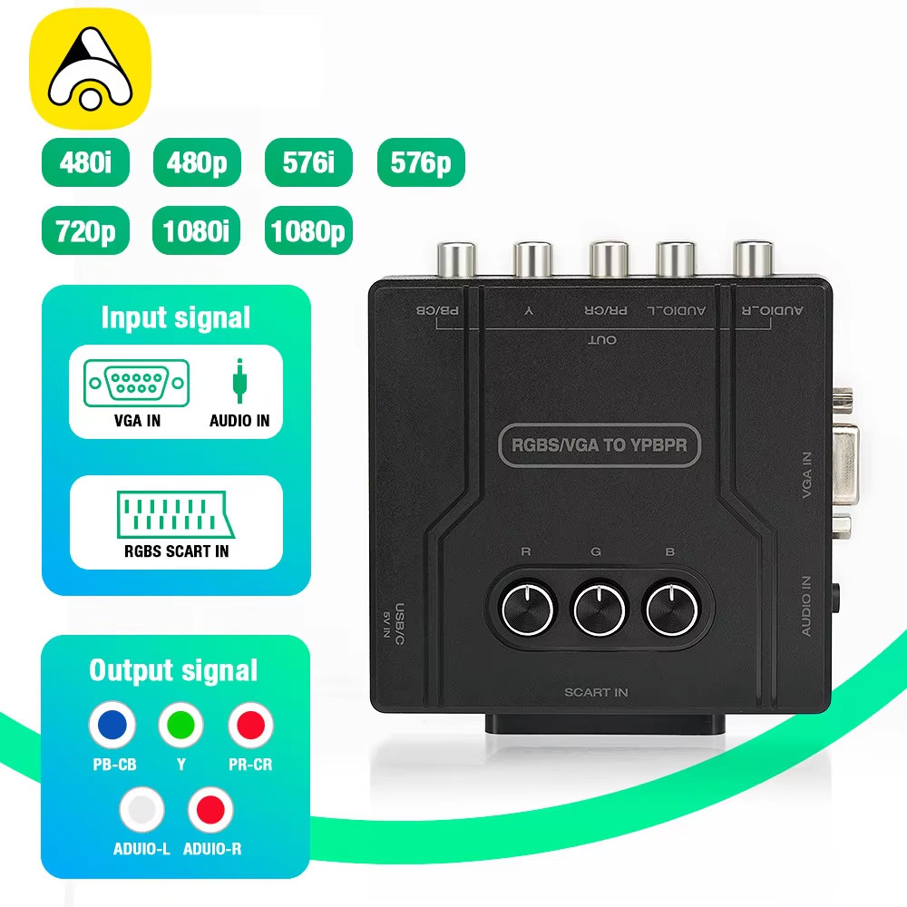 RGBS VGA TO YPBPR ตัวแปลงสัญญา - Retro Gaming Station บทวิจารณ์และราคา
